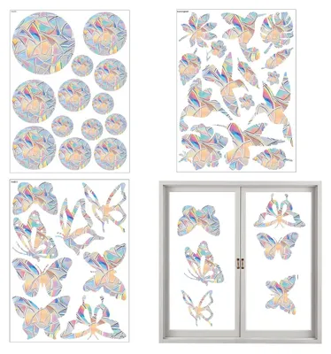 36 Anti-Kollisions-Vogelaufkleber, Regenbogen-Prisma-Effekt, Fensterdeko