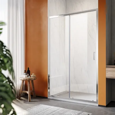 Produktbild von SONNI Duschabtrennung Schiebetür Nischentür Duschtüren 120 x 185cm Duschtür Glas ESG 5mm