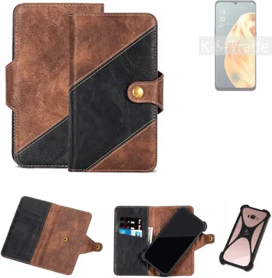 Produktbild von K-S-Trade Handyhülle Schutzhülle Bookstyle Case kompatibel mit Oppo F15 Klapphülle Cover Hülle Schutztasche 1x