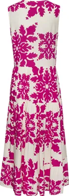 Produktbild von VIVANCE Maxikleid mit Volants und Alloverdruck creme-berry bedruckt Größe 42