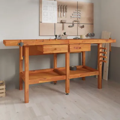 Obrázok produktu pre The Living Store Pracovný stôl so zásuvkami 192x62x83 cm akáciové drevo