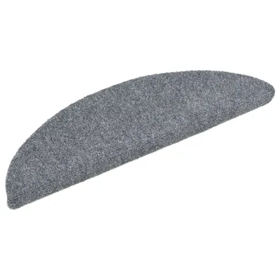 Immagine prodotto di Tappetini per scale autoadesivi 5 pz 56x17x3 cm Grigio chiaro semicircolari