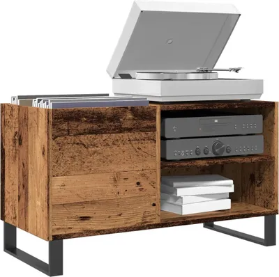 Produktbild von "2026 Promotion" Plattenschrank Altholz-Optik 84,5x38x48 cm Holzwerkstoff - CD- & DVD-Regale CC31801