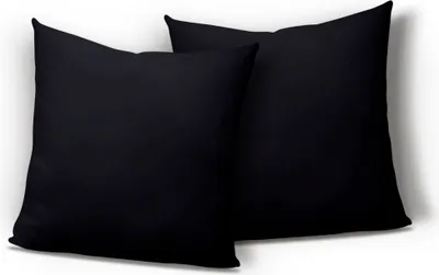 Produktbild von 2er Set Mikrofaser Kissenbezug Kissenhülle Kopfkissen Hülle Uni , Größe:40 x 80 cm, Farbe:Schwarz