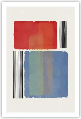 Produktbild von Poster - Poster ohne Rahmen - Stück Geometrisch Rechtecke - 61x91,5 cm - Wand Bild - Wanddeko - Wandbilder - Kunstposter - Wandposter - Bilder - Kunstdruck - Wanddekoration - Wandbild P2XPA61x91-4809