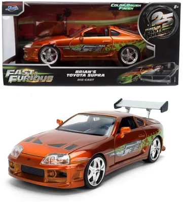 Immagine prodotto di Jada Modellauto, serie "Hollywood Rides", auto da collezione "Fast & Furious", Toyota Supra del 1995, scala 1:24, codice prodotto: 9337703314R20