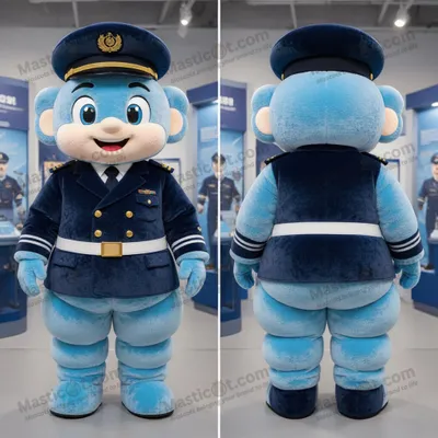 Produktbild von Hellblauer MASTICOT Matrosen-Soldaten-Maskottchen mit breiten Schultern