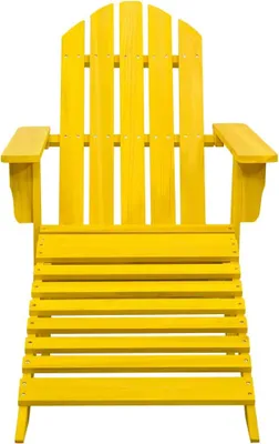 Produktbild von vidaXL Adirondack-Gartenstuhl mit Fußteil Massivholz Tanne Gelb