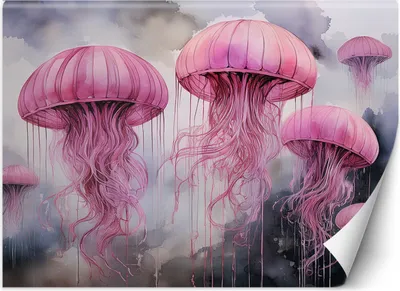 Produktbild von Vlies fototapete Rosa Qualle 100x70 cm Feeby Rosa inkl. Kleber einfache Montage