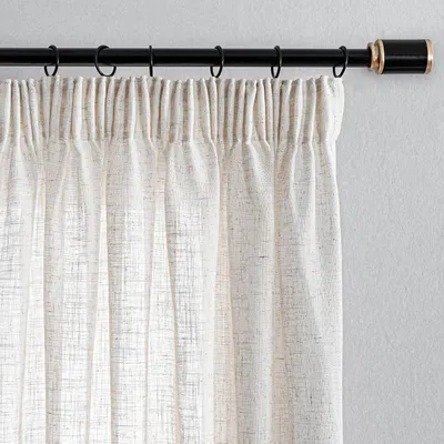 Immagine prodotto di Tende semitrasparenti effetto lino, set di 2, 140 x 280 cm, con passamaneria per il soggiorno