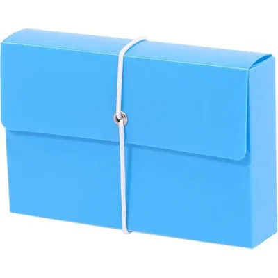 Produktbild von Karteibox A7 mit Gummiband gefüllt ocean-blue