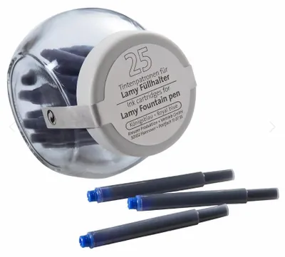 Image de Cartouche d'encre pour stylo plume Lamy bleu 25pcs