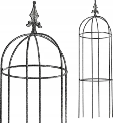 Obrázok produktu pre Záhradná pergola – opora pre rastliny – výška 80 cm – pre popínavé rastliny – čierna