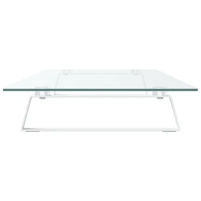 Produktbild von vidaXL Monitorständer Weiß 100x35x8 cm Hartglas und Metall