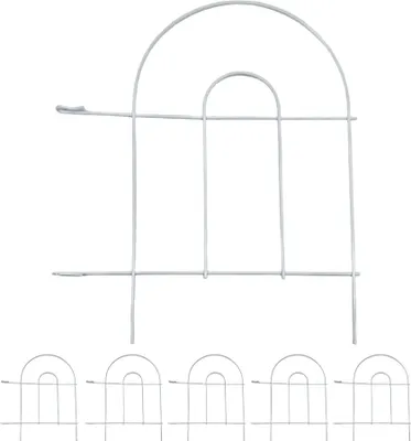 Image de Bordure de jardin en métal, 6 pièces, motif arche classique