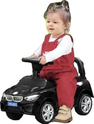 Produktbild von Fahrzeug zum Mitfahren, Musikfunktion, vier Räder, kinderfreundliches Design, schwarz