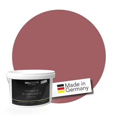 Produktbild von WALLCOVER PREMIUM Wandfarbe Hibiskusrot Hochdeckend Matt 5L für 40 m²