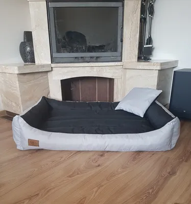 Produktbild von Hundebett XXL [ zweiseitig ] Hundesofa Hundeliege Hundekissen Hundekorb Katzenbett 120x85cm
