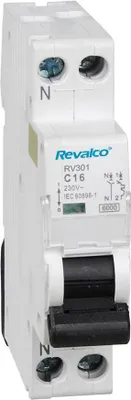 Image de Disjoncteur 1p+n 16a Compact Revalco Protection électrique Compacte Et Fiable - Revalco