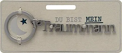 Produktbild von Sheepworld, Gruss und Co - 47036 - Schlüsselanhänger, Traummann, Metall, Größe mit Schlüsselring: 9,6cm x 3cm, Farbe: Silber