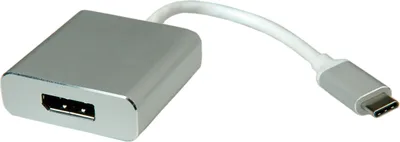 Obrázok produktu pre ROLINE 12.03.3220, 0,1 m, USB Typ-C, DisplayPort, Samec, Samica, Priamy