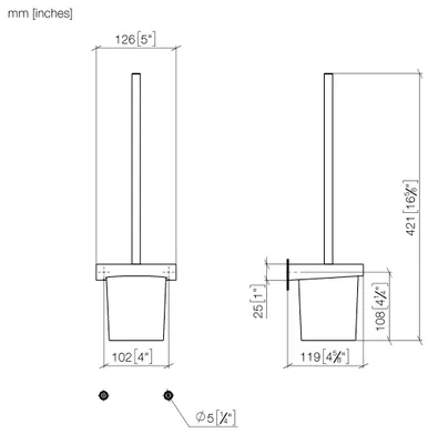 Produktbild von Dornbracht Toilettenbürstengarnitur, Wandmodell, Glas aus Kristallglas, 83900970-42