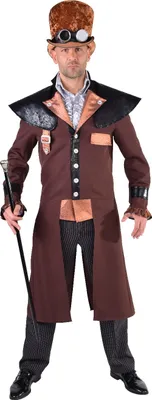 Produktbild von M217246-M Herren Steampunk Kostüm-Anzug Bronze Gr.M