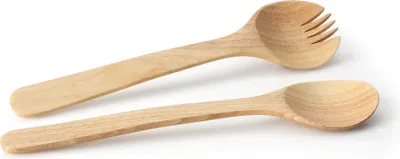 Zdjęcie produktu dla CONTINENTA Salatbesteck, Gummibaum 31 cm 3228 4017167322803 Vorteilset – 2 Stück – inkl. 4 Edelstahl-Trinkhalme