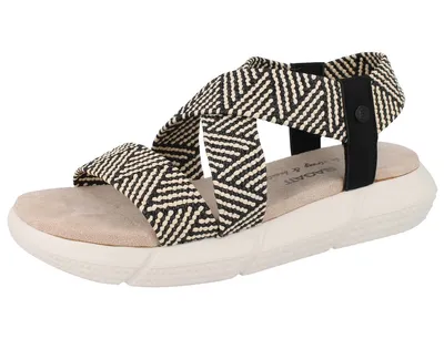 Produktbild von BAGATT Damen Sandalette schwarz beige Textil - Größe: 37