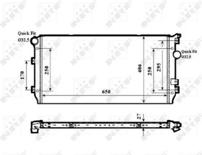 Obrázek produktu pro Chladič Vw Tiguan 2.0 Tdi 11/2007-