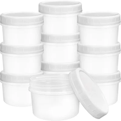 20 Vorratsdosen 250 ml, Kunststoff, stapelbar, mit Deckel, mikrowellengeeignet