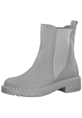 Produktbild von MARCO TOZZI Damen Stiefelette Chelsea Boot flach Leder runde Form 2-25401-29, Größe:40 EU, Farbe:Grau