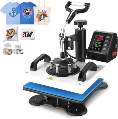 Produktbild von Transferpresse für T-Shirts, rotierender Druckplotter, Heißpresse, digitale Heißpresse, Heißpresse für den Heimgebrauch, geeignet für T-Shirts, Taschen, Unterlagen