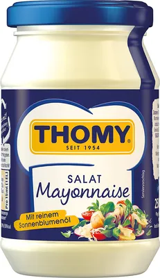 Produktbild von Thomy Salat Mayonnaise cremig mit reinem Sonnenblumenöl 250ml