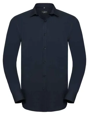 Image de Russell Collection - Chemise pour hommes, manches longues, modèle "Ultimate", référence LT5377 (taille 4XL), couleur bleu marine éclatant