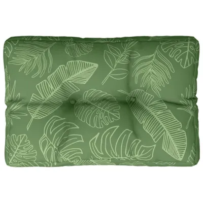 Produktbild von vidaXL Palettenkissen Blattmuster 50x40x12 cm Stoff