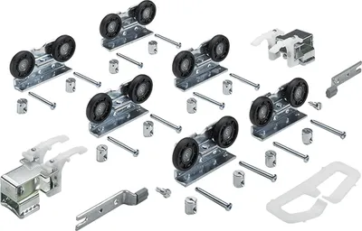 Produktbild von Hettich Schiebetürbeschlag Top Line 1 / 045079 3-türig Belastbarkeit 750N Laufrollen - 45079