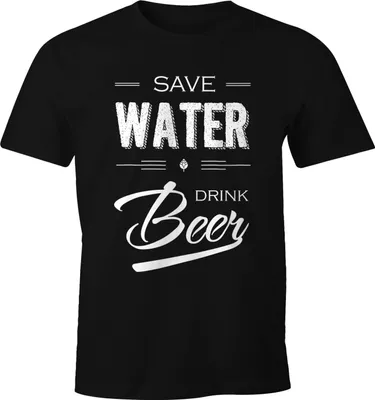 Produktbild von Herren T-Shirt Save Water Drink Beer Fun-Shirt Bier Shirt Party Moonworks®  3XL