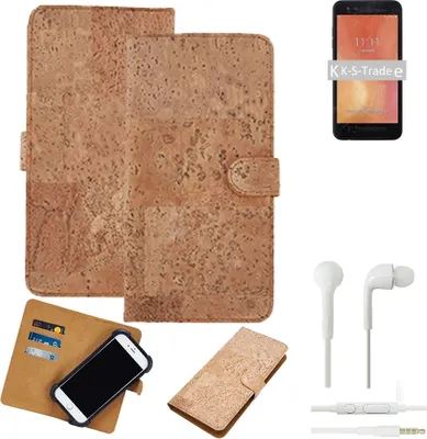 Produktbild von K-S-Trade Hülle kompatibel mit LG Electronics V50S ThinQ + in ear Kopfhörer Kork Handyhülle Cover  Schutzhülle TPU Case Bumper in Hellbraun, (1x)