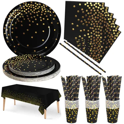 Image de Omgoods - Ensemble de vaisselle d'anniversaire pour enfants, comprenant 126 pièces