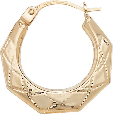 Image de Boucles d'Oreilles Créoles Femme Or 375/1000 - 16mm*17mm; TRS11447