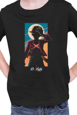 Produktbild von Kinder T-Shirt Japan Manga Anime Comics Animation One Manga Piece Anime Luffy Moon, 7-8 Jahr - 128 / Schwarz