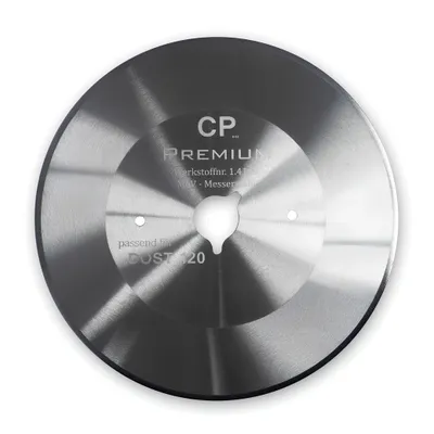 Produktbild von Kreismesser 120mm für Gastronomie, erhältlich in glatter und gezahnter Ausführung