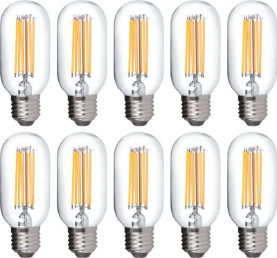 Produktbild von 10x E27 LED Leuchtmittel 8W 230V warmweiß 3000K Form T45 Ø45mm Lampen Filament Retro 850 Lumen 10er Pack