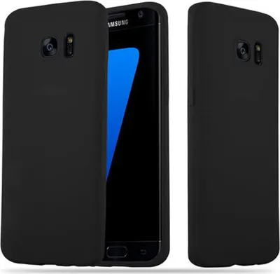 Produktbild von Cadorabo Hülle für Samsung Galaxy S7 EDGE Schutzhülle in Schwarz Handyhülle TPU Silikon Etui Case Cover