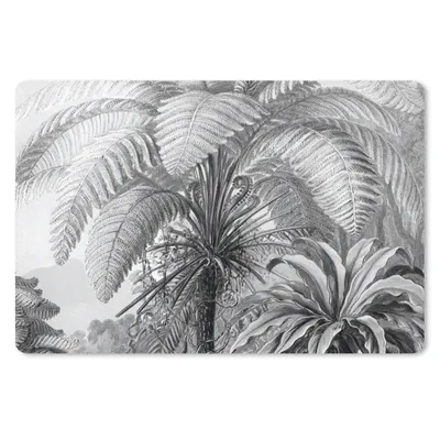 Produktbild von MuchoWow® Mauspad Mousepad Pflanzen - Schwarz und weiß - Design - Illustration - Botanisch 27x18 cm - Mousepads - Maus Mat - Pad - Mausunterlage - Büroartikel - Desk Matten