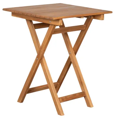 Produktbild von Kleiner Gartentisch Porton Teak 60x60 cm klappbar naturbelassen, Terasse und Balkon