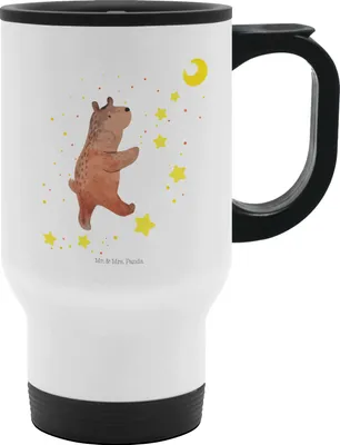 Produktbild von Mr. & Mrs. Panda thermosbecher Bär Träume - Weiß - Geschenk, Traumdeutung, Thermobecher, Kaffeebecher To Go, Mehrwegbecher, To-Go-Becher, Teddy, Traum, Träumen