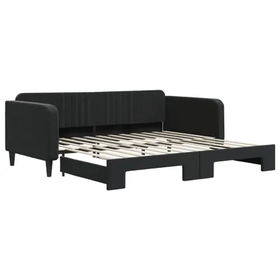 Immagine prodotto di vidaXL Letto da giorno allungabile nero 100x200 cm in velluto