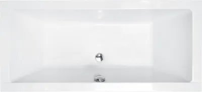 Produktbild von Badewanne QUADRO 180x80 mit Füßen , mit Siphon (ohne Schürze)
